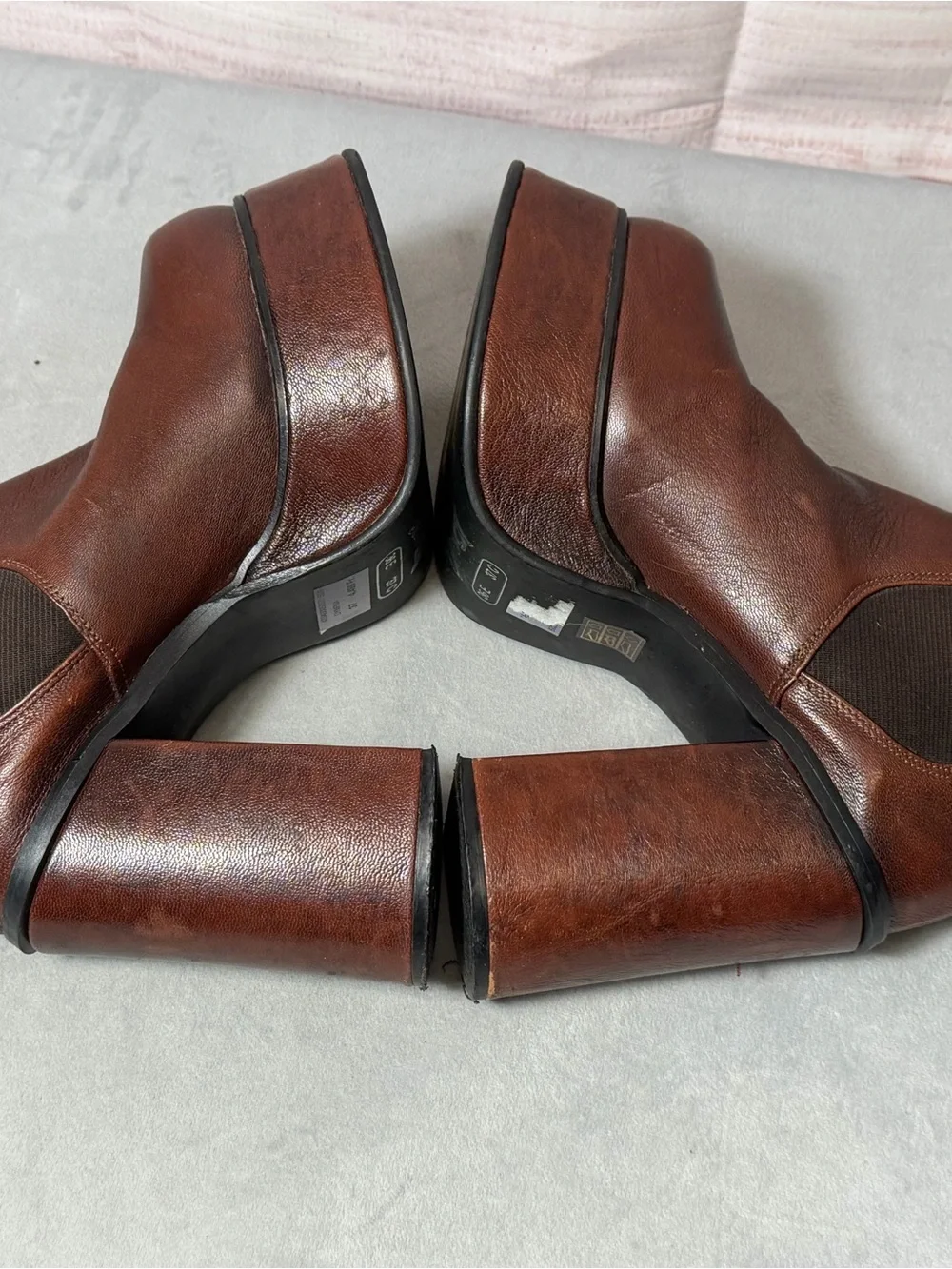 Shock Vintage 70's Inspired Platform Shoes Brown Women's Size EU 37 US 6.5-7